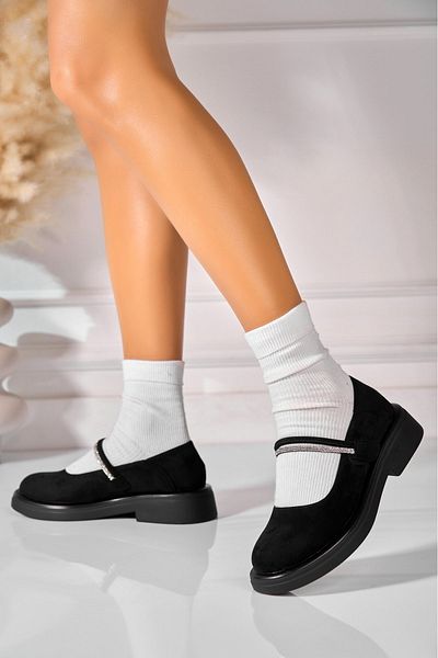Joana Women's Casual Shoes Black Suede Kenzey2
