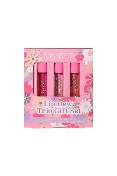 Sunkissed Σετ Ulei de Buze, Sunkissed, Lip Dew Trio Gift Lip Oils, 3 bucati