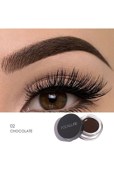 Focallure Focallure Brows Cream gel na obočí odstín 02 Chocolate, štěteček součástí balení