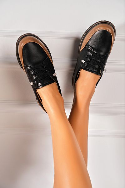Joana Women's casual shoes in black, made of ecological leather Kamilya