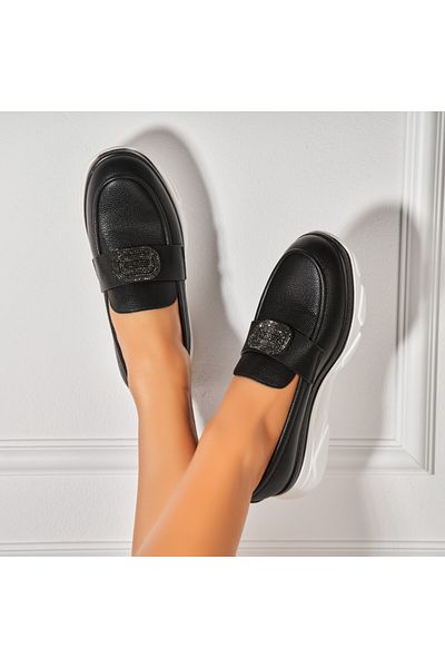 Joana Pantofi dama casual Negri din Piele Ecologica Alayah2