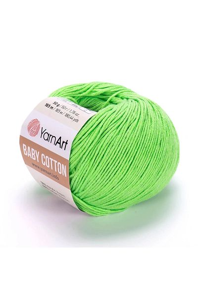 Yarnart Baby Cotton - Baby Hand Knitting νήμα ανοιχτό πράσινο-438