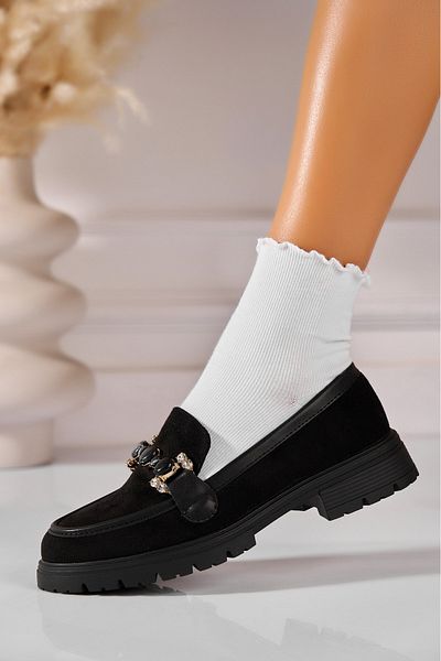 Joana Women's Casual Shoes Black Made of Ecological Leather Natalea