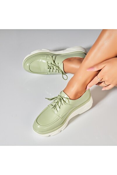 Joana Γυναικεία casual παπούτσια πράσινα από οικολογικό δέρμα Sione