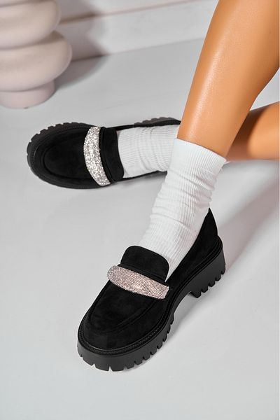 Joana Women's casual shoes in black suede Namiya