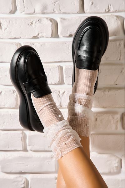 Joana Women's casual black shoes made of ecological leather Alexsia
