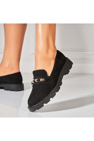 Joana Women's casual shoes in black suede Yusra