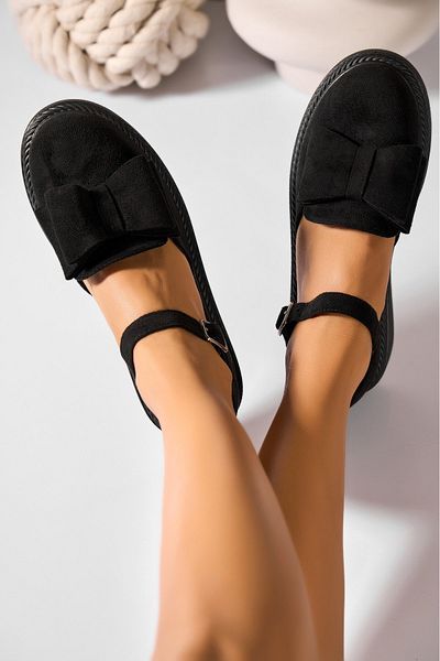 Joana Pantofi dama casual Negri din Piele Ecologica Intoarsa Selia