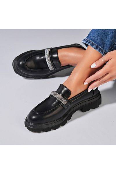 Joana Women's Casual Shoes Black Made of Eco-Leather Kezia