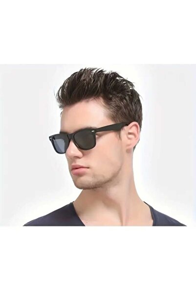 ModaLand Unisex Çapraz Kesim Eğimli Parlak Kasa Güneş Gözlüğü