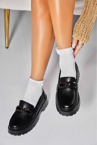 Joana Women's casual shoes in black ecological leather Melaine