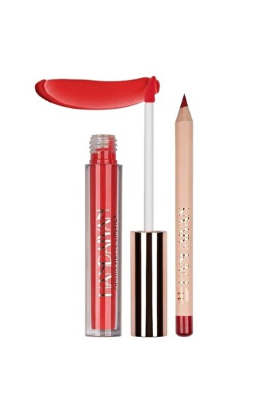 Handaiyan Set ruj si creion de buze, Lips Kit, Matte, 11