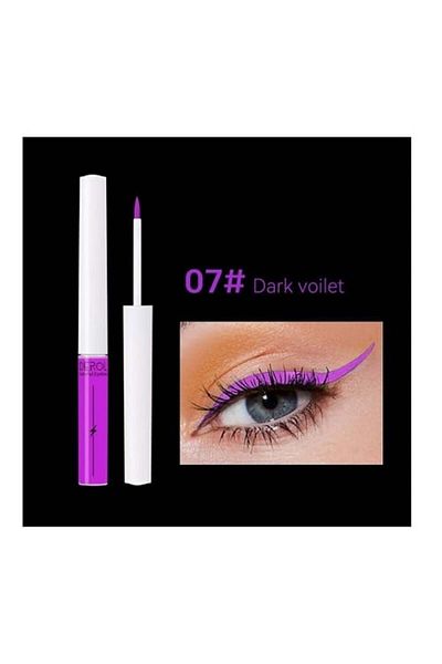 DEROL Έγχρωμο eyeliner, Derol, Υγρό eyeliner, 07 Σκούρο βιολετί, 4 ml