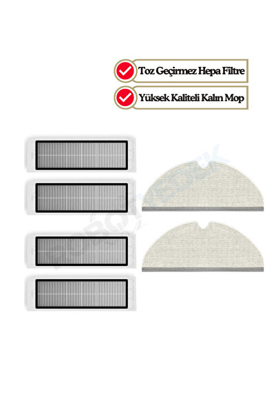 robotyedek Mop de schimb și filtru Hepa compatibil pentru Roborock S6 Maxv - ...