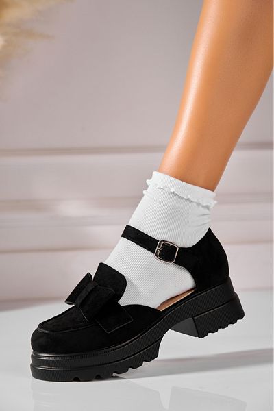 Joana Pantofi dama casual Negri din Piele Ecologica Intoarsa Dorothy2