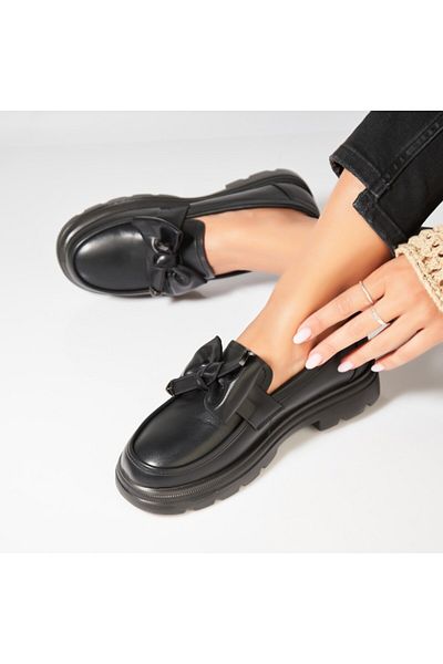 Joana Women's Casual Black Shoes Made of Eco-Leather Zendaia