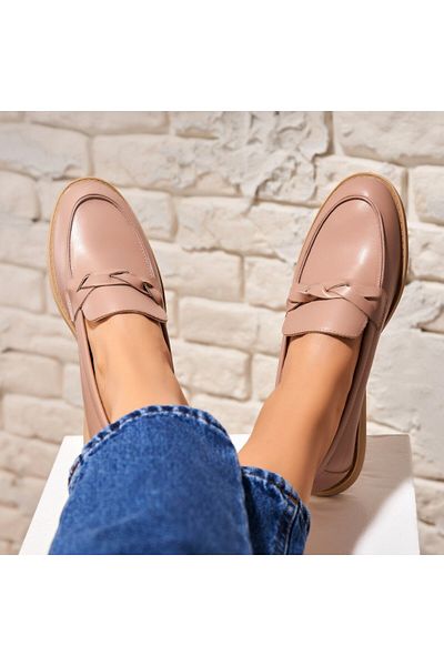 Joana Pantofi dama casual Nude din Piele Ecologica Osmara