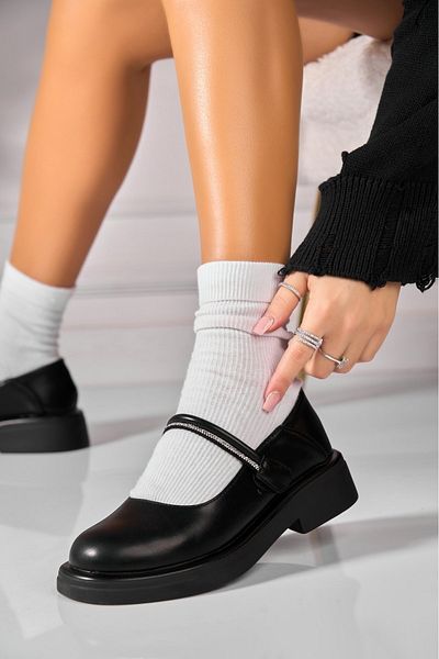 Joana Women's Casual Shoes Black Made of Eco-Leather Kenzey
