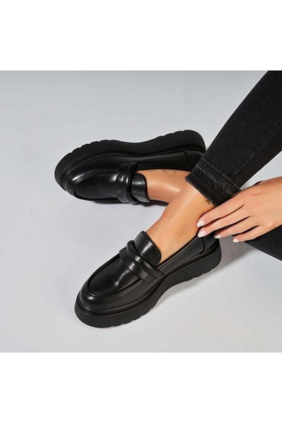 Joana Women's Casual Shoes Black Lilac Ecological Leather