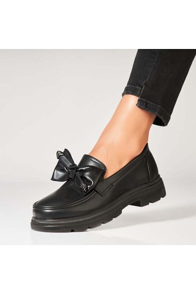 Joana Women's Casual Black Shoes Made of Eco-Leather Zendaia