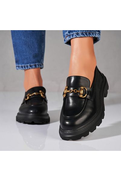 Joana Black Women's Casual Shoes Made of Ecological Leather Maylin