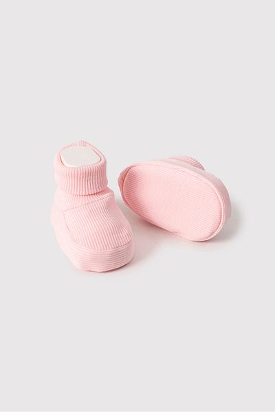 Polpuf Baby Booties Pink Cotton Fabric Baby Booties Baby Newborn Baby Home Slippers