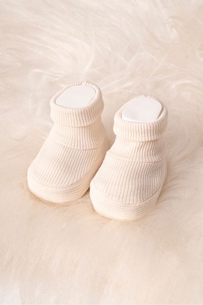 Polpuf Ribbed Flexible Baby Booties
