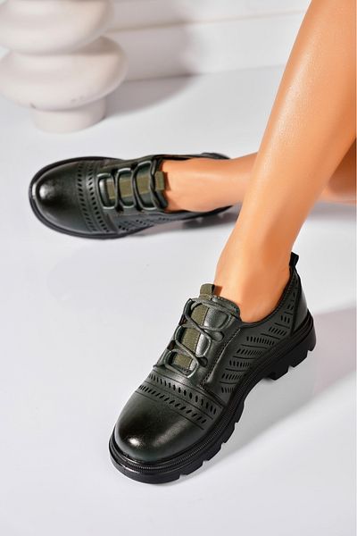 Joana Women's Casual Green Shoes Made of Raley Eco-Leather