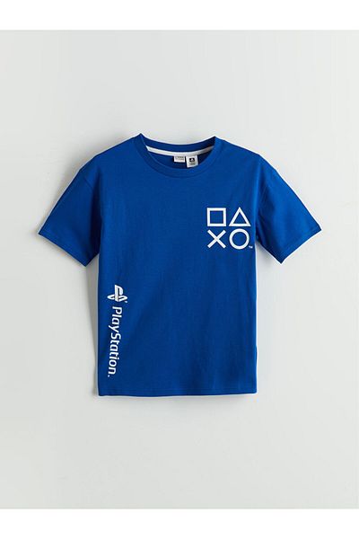 LC Waikiki Tricou pentru băieți cu imprimeu PlayStation pentru copii, albastru, cu gâtul turnat, T T
