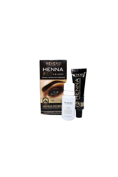 Makeup Vopsea Henna, Revers Cosmetics, Henna Pro Colors, Dark Brown