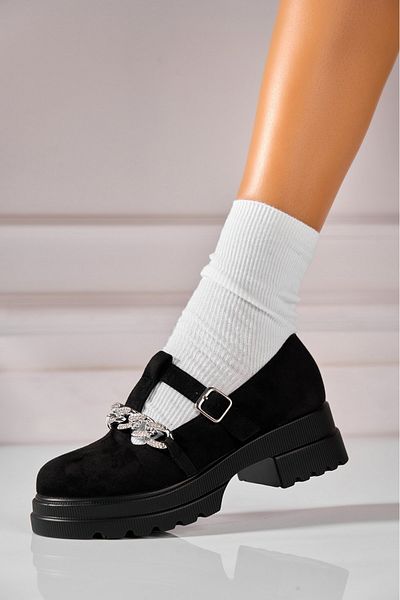 Joana Women's casual shoes in black suede Merelyn2