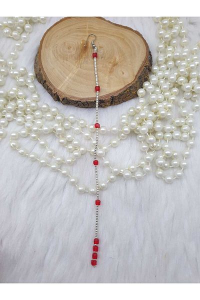 HAPPY HANDMADE 19cm Earrings/Red Cube Crystal Long Earrings/Pendant Earrings/Gift