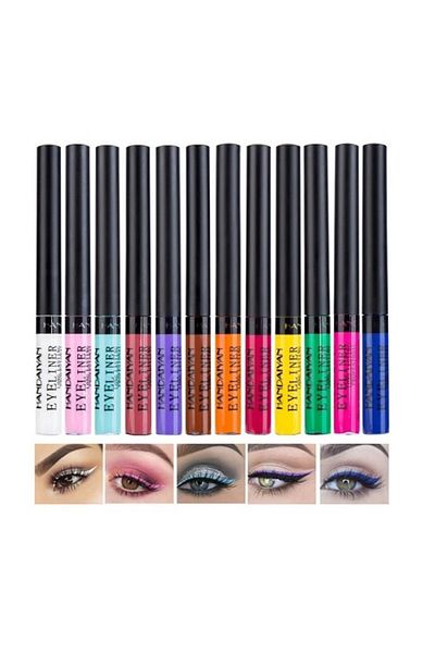 Handaiyan Σετ 12 χρωματιστών eyeliner, Handaiyan, ματ eyeliner, A