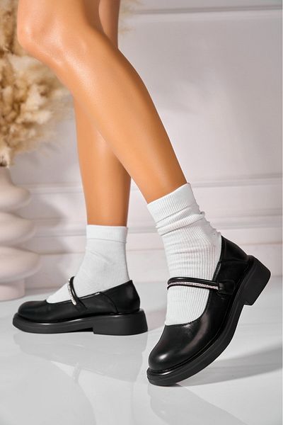 Joana Women's Casual Shoes Black Made of Eco-Leather Kenzey
