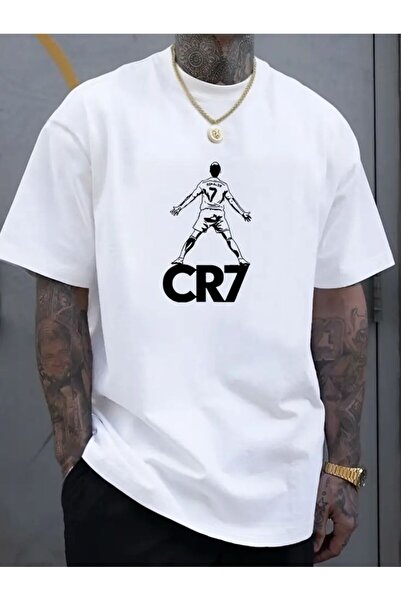 Framgan Γυναικείο/Ανδρικό Σετ Μπλουζάκι και Μαύρο Σορτς με στάμπα Ronaldo CR7