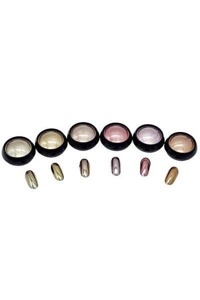 NAİLS Set Pigment Unghii, Nails, Efect Oglinda, Profesional, 6 culori