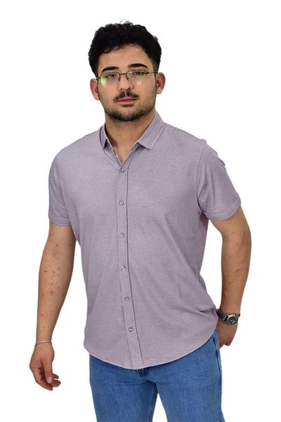 Raymons Ανδρικό πουκάμισο με κουμπιά Mercerized T-shirt 4680 BGL-ST04531