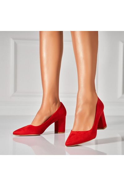 Joana Ferris Red Suede Women's Heeled Shoes