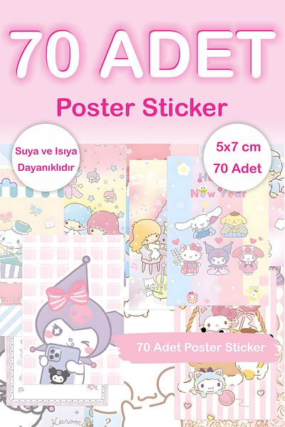 Grafikup 70 Poster Stickers - Pen Laptop Notebook Water Bottle Label
