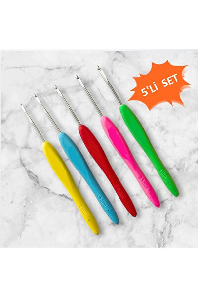 TıkTık AL Silikon Saplı Tığ Seti 2-2,5-3-3,5-4 No 5 Li Tığ Seti