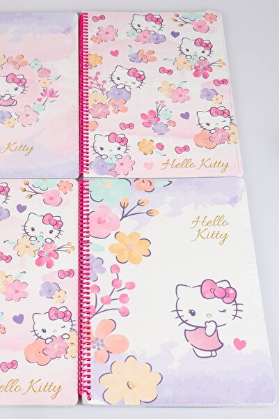 Hello Kitty Dekomus İle Li̇sansli Hello Kitty 4 Adet A4 Çi̇zgi̇li̇ Defter Okul Seti̇ A4 80 Yaprak