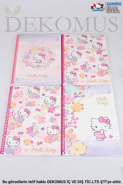 Hello Kitty مفكرة مدرسية مرقمة مقاس A4 "مفردة" مرخصة من DEKOMUS HELLO KITTY 80 ورقة