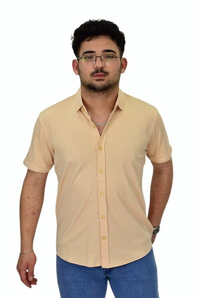 Raymons Ανδρικό πουκάμισο με κουμπιά Mercerized T-shirt 4680 BGL-ST04531