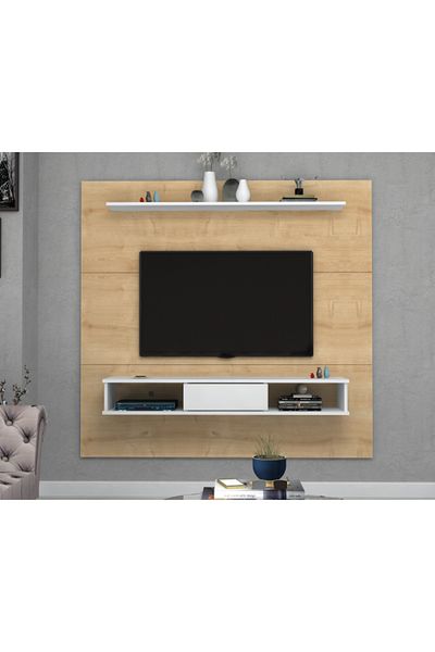 SAHABA Slina TV table - wood and white