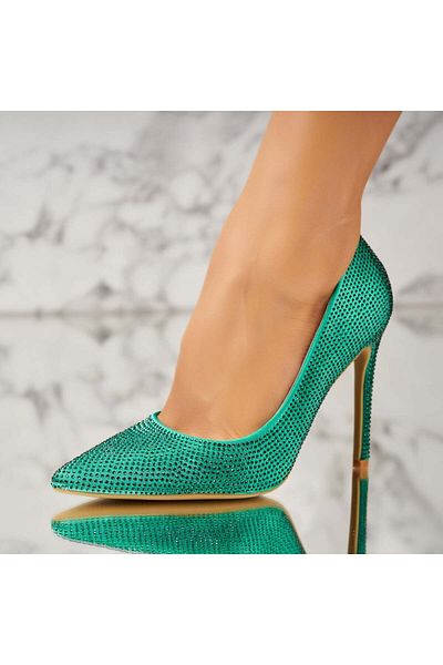 Joana Women's stiletto shoes Green from Kaisa Textile
