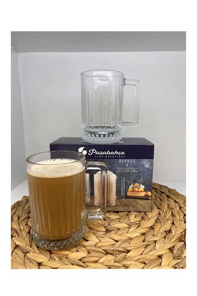 Paşabahçe 55442 Elsia Glass Mug 310 Cc 2 Pcs