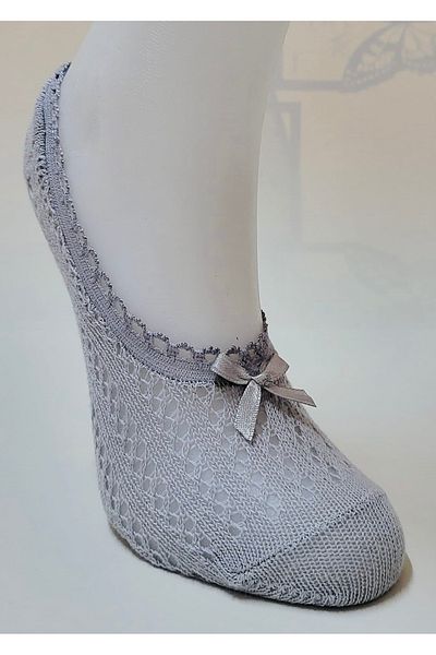 ALYA Women's Mesh Lace 10 Pack Cotton Invisible Ballerina Socks