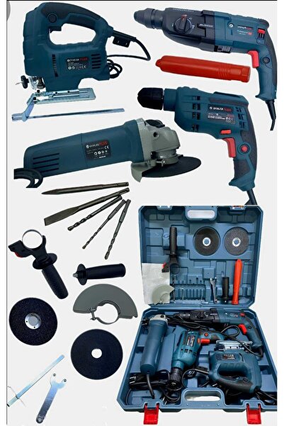 ekinler el aletleri Elektrikli 4 lü Makine Seti Kırıcı Delici, 13mm Darbeli V...