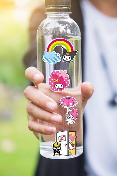 Grafikup 60 Stickers - Pen Laptop Notebook Water Bottle Label