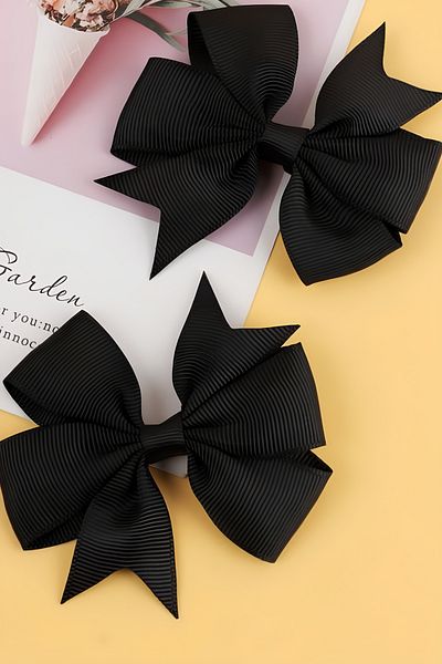 PREGIO 2 Pcs Satin Bow Buckle Grosgrain